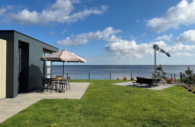 Beachfront Chalet in First Row with Exceptional Sea View and Fenced Garden