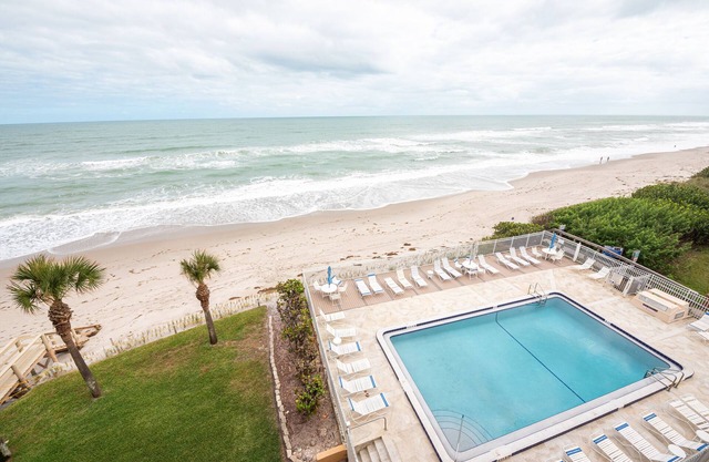 Beachfront updated Vacation Rental, Beautiful Views from the 5th story balcony.