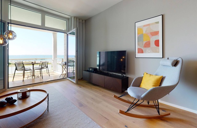 Beautiful newly built vacation apartment with its own sauna, sea view and e-charging station