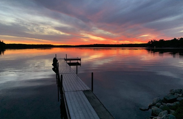 Beautiful sunset views over the lake!