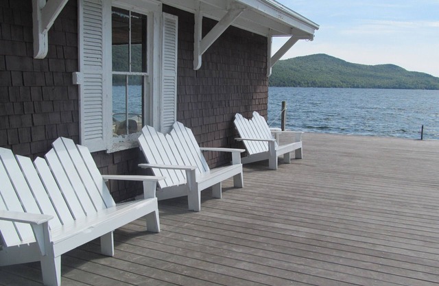 BOATHOUSE with the Best View on northern Lake George!