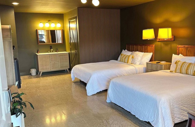 Boutique Motel with cozy nature inspired mid century design
