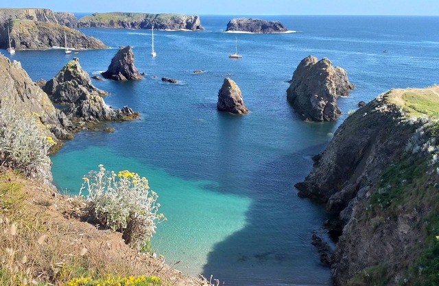Bretagne. Belle ile en Mer Appartement vue sur la ria de Sauzon