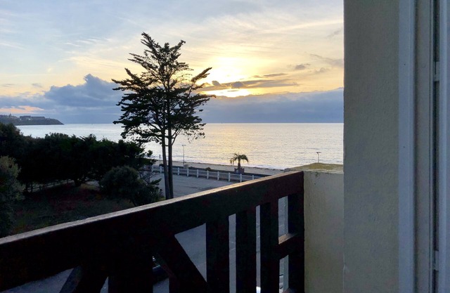 Bright apartment with sea view and direct access to the beach