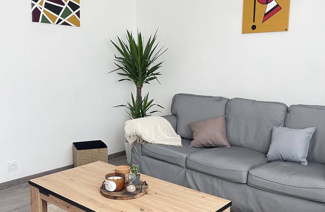 Bright, open-plan apartment