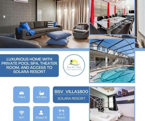 BSV1800 Luxury 7 Bedroom 5 Bathroom Villa in Solara Resort