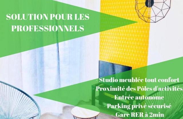 BtoBed - Location Professionnelle - Studio Confort Parking Gratuit Villepinte - Proche Parc des Expositions et Aéroport CDG