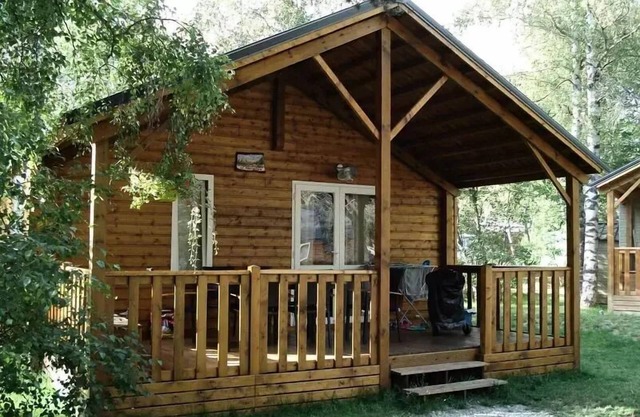 Camping-Caravaneige l'Iscle de Prelles * - Chalet Grand Confort Type Modulo 28 - 28 m2/2 bedrooms - Covered terrace 15 m2 6 people
