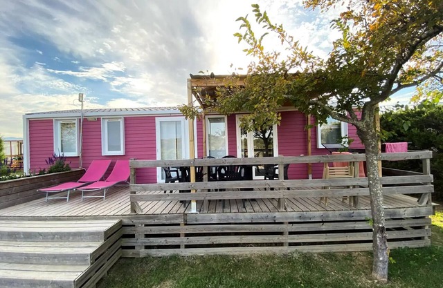 Campsite Mas Llinas * - Mobile home Luxury 40 m2 3 bedrooms 2 wc/2 bathrooms - Air conditioning/Dishwasher 6 people