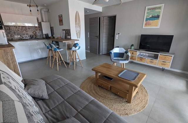 Capbreton, next to the port, superb new apartment with large terrace
