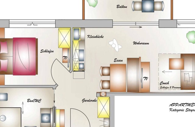 Category Apartment Steyersberg 45 m² - Apartment house Madlen