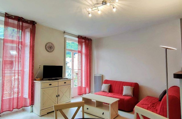 Central Apartment in Cauterets - 1 Bed, 2 BZ Sofas, Fully Equipped Kitchen, Free Parking