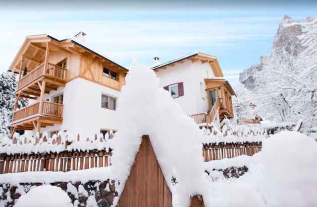 Chalet Baita, is seen at the foot of Seiser