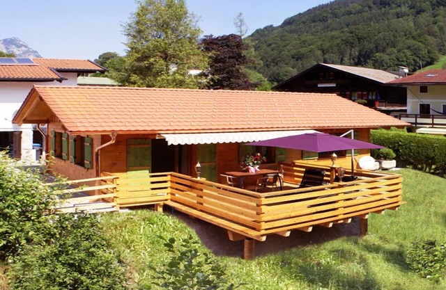 Chalet für 1-2 Personen, neuerbautes Holzhaus, 65 qm, Dusche/WC, Terrasse, TV, W-LAN, separates Schlafzimmer, Nichtraucher