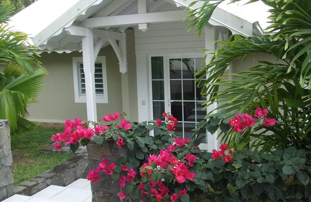 Charming, comfortable and well-equipped villa terrace overlooking tropical garden