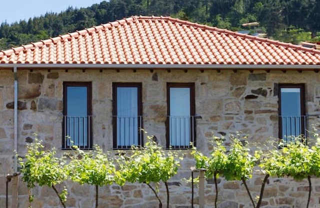 Charming Country House in Riba de Mouro, Fireplace