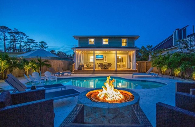 Coastal Beach Retreat w/Heated Pool, Putting Green