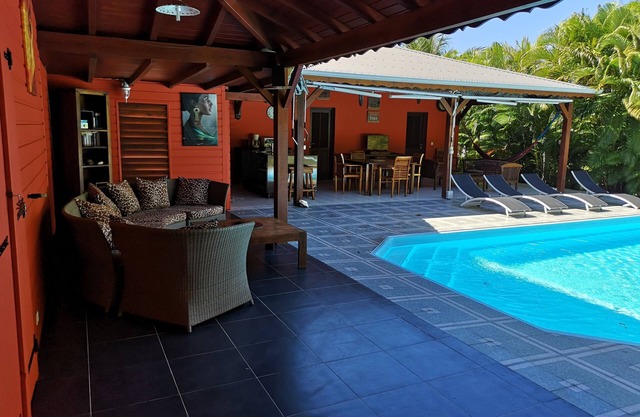 coconut kaz, swimming pool, pearl beach at Riflet Deshaies