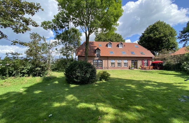 Colourful farmhouse in the middle of nature