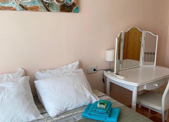 Comfortable guest room with balcony