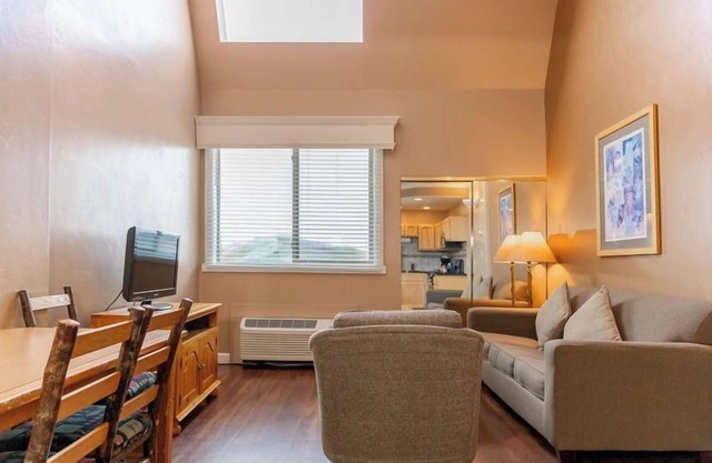 Condo-Style Studio in Cozy Resort w/Heated Pool, Sauna & Scenic Mountain Views!