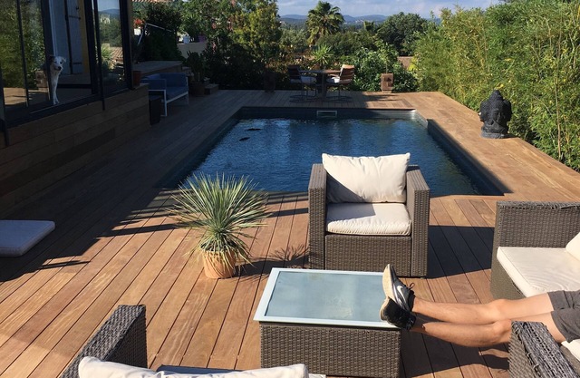 Contemporary villa in a quiet location with breathtaking views, swimming pool and not overlooked.
