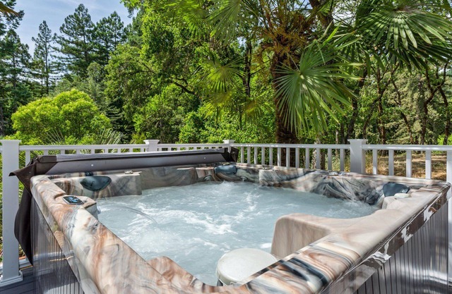 Cosmo Retreat~Where Style Meets the Redwoods w/BocceBall/HotTub/Pup/WiFi/AC