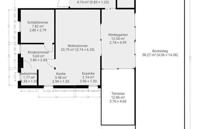 Cozy 4-star vacation home with jetty, on the "Great Sea"