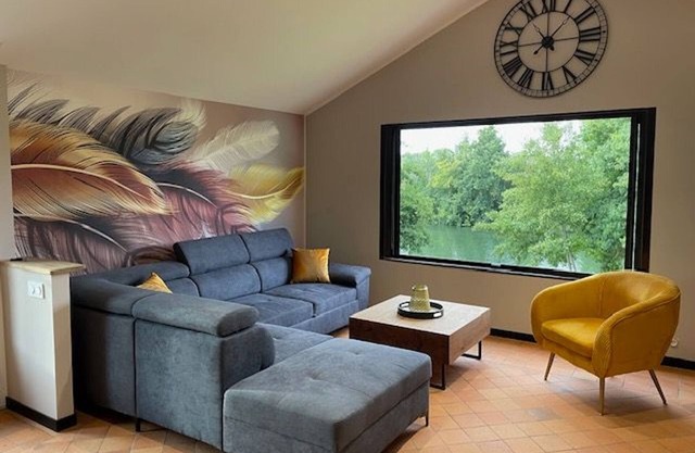 Cozy cabin in La Flèche with terrace and river view