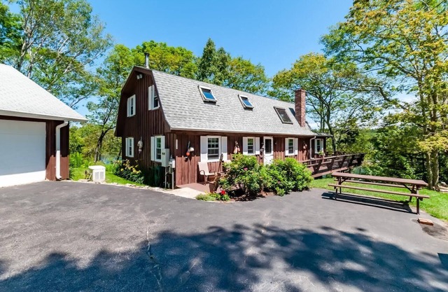 Cozy home overlooking Little River in East Boothbay, Maine.