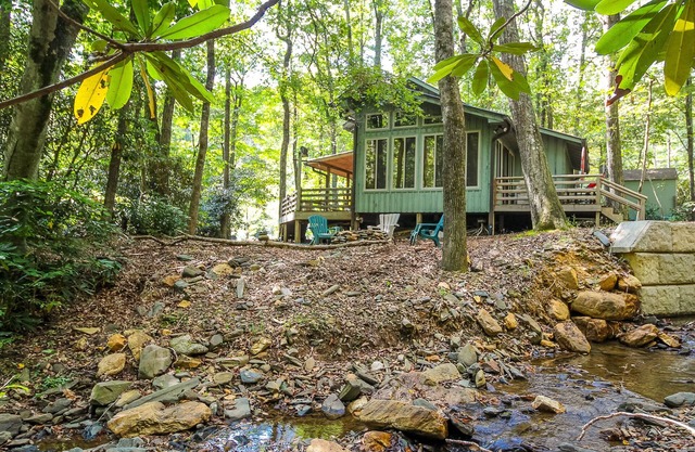 Cozy Up by the Fireplace This Fall in Your Mtn Retreat - Creekside Comfort