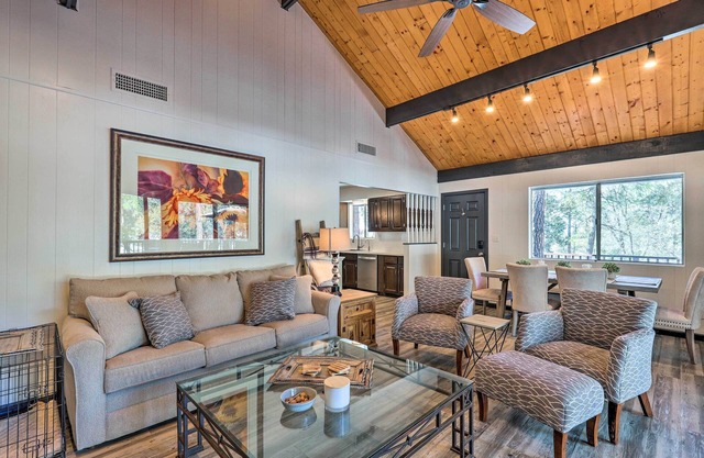 Deck w/Wooded Views: Rustic-Chic Prescott Cabin!