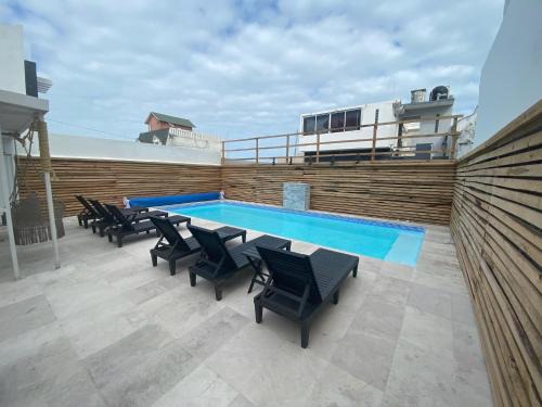 Depa con alberca a 2 minutos Playa Vicente Fox 1