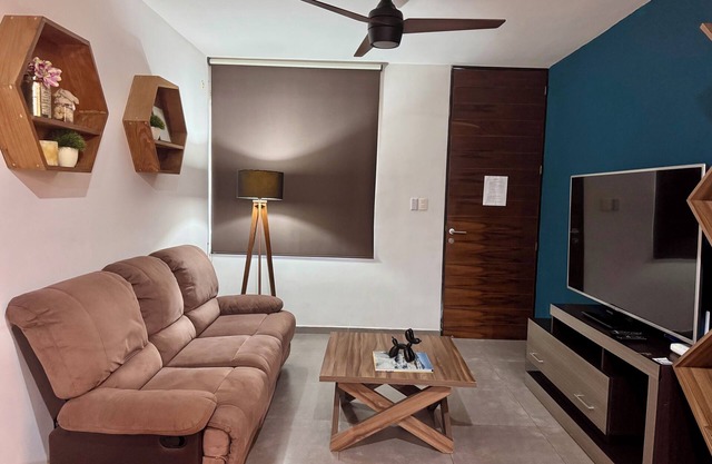 Departamento frente a plazas comerciales