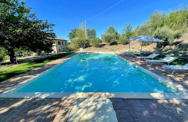 Detached Villa with Games Room, Pool, and Panoramic Views in San Damiano