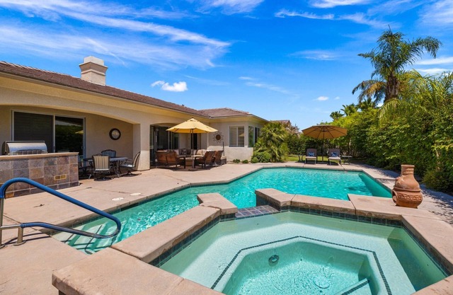Diamond of the Desert! Stunning Home w/Private Pool, Spa, & Casita. Lighted tennis!