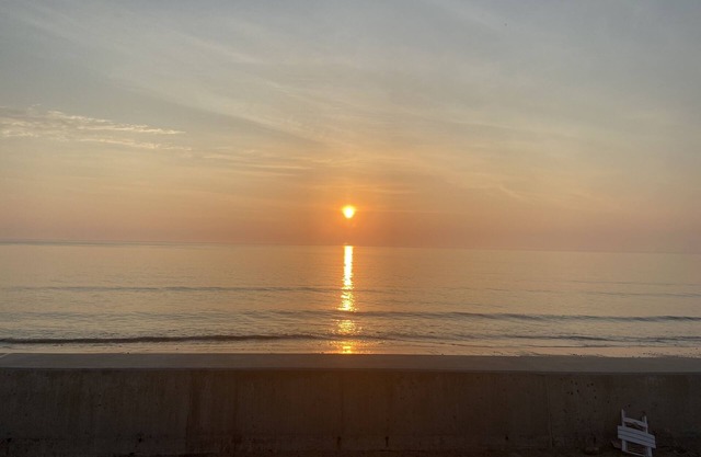 Direct ocean front property on gorgeous Fieldston Beach. Steps from the ocean .