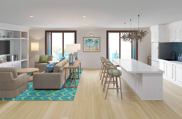 Discover Relaxation in This Tropically-Inspired Room with Pool Near Attractions