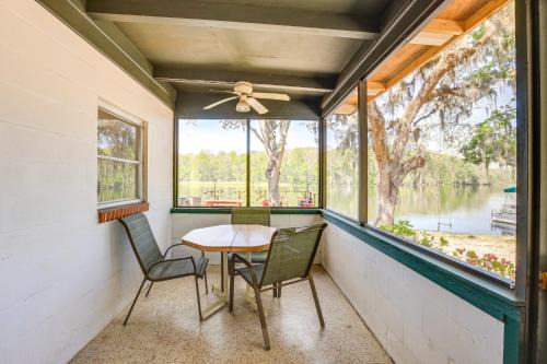 Dock and Fire Pit Scenic Studio on Suwannee River!