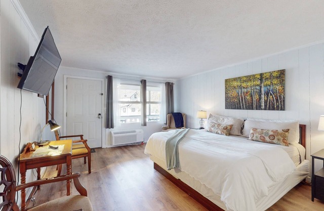 Dog-friendly lakefront condo with pool, canoes, & WiFi - in a perfect location