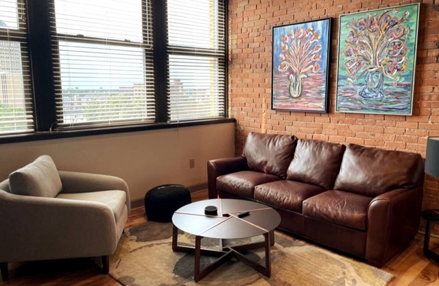 Downtown Industrial 1-Bedroom Post and Beam Loft Near Redwings Baseball Stadium