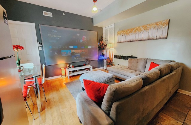 Dream/King Bed/120" Projector/Canopy Bed