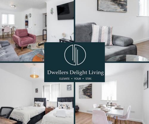 Dwellers Delight Living Ltd Serviced Accommodation Charming 3 Bedroom Flat, Chafford Hundred, Grays with Free Parking & Wifi