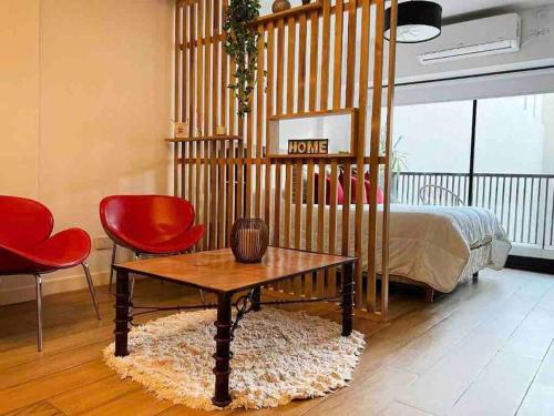 Estudio en Palermo con balcon y edificio con amenities