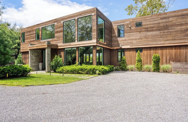 Expansive Southampton Home with Harbor Water Views, Private Pool, Modern.