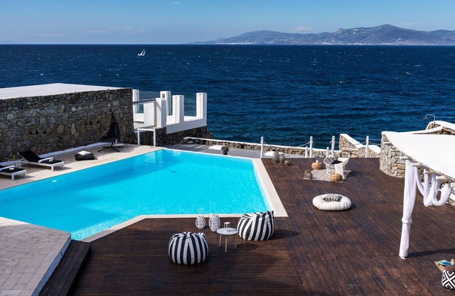 Extravagant Mykonos Villa | Villa Pousha | 5 Bedrooms | Sea Front Location |.
