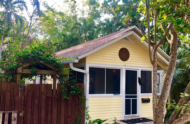 Fantastic location with huge tropical fenced yard