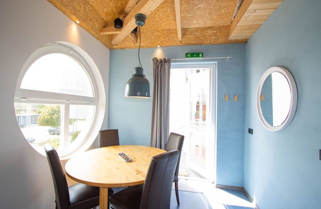Ferienwohnung Blå mit Garten in Strandnähe