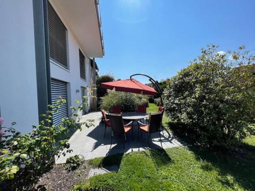 Ferienwohnung mit Terrasse und Garten in Seenähe