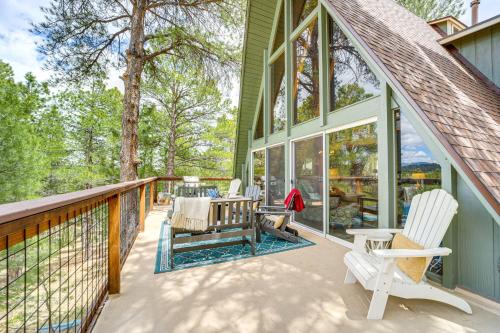 Flagstaff A-Frame Cabin with Deck and Lovely Views!